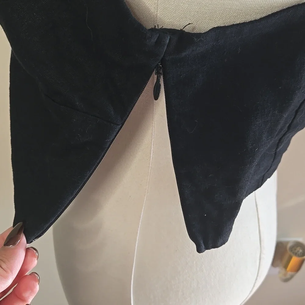 Banana Republic Linen Blend Sweetheart Crop Top Pleated Summer Staple Minimalist - Picture 5 of 9